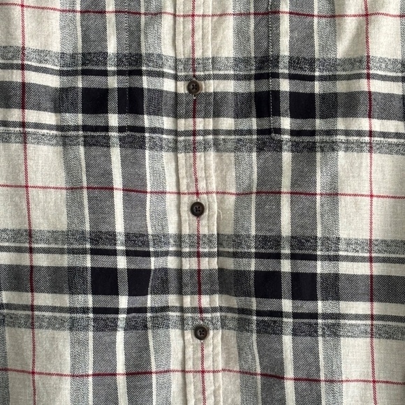 Roots plaid button down soft flannel shirt 100% Cotton size L - Picture 3 of 16